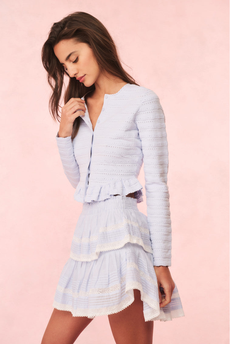 Rogan Pointelle Knit Cardigan