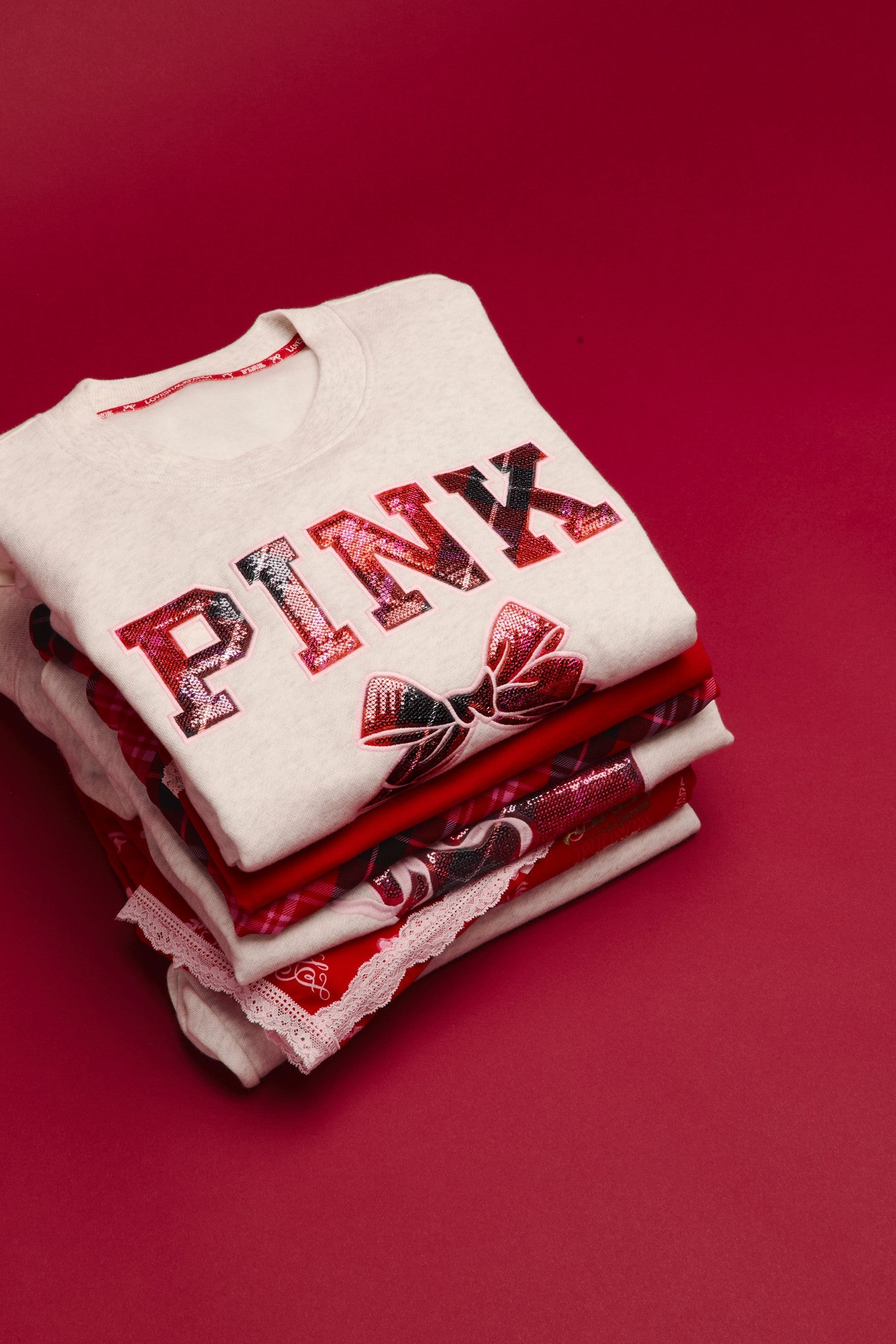 PINK x LoveShackFancy Oversized Crew Neck Dress