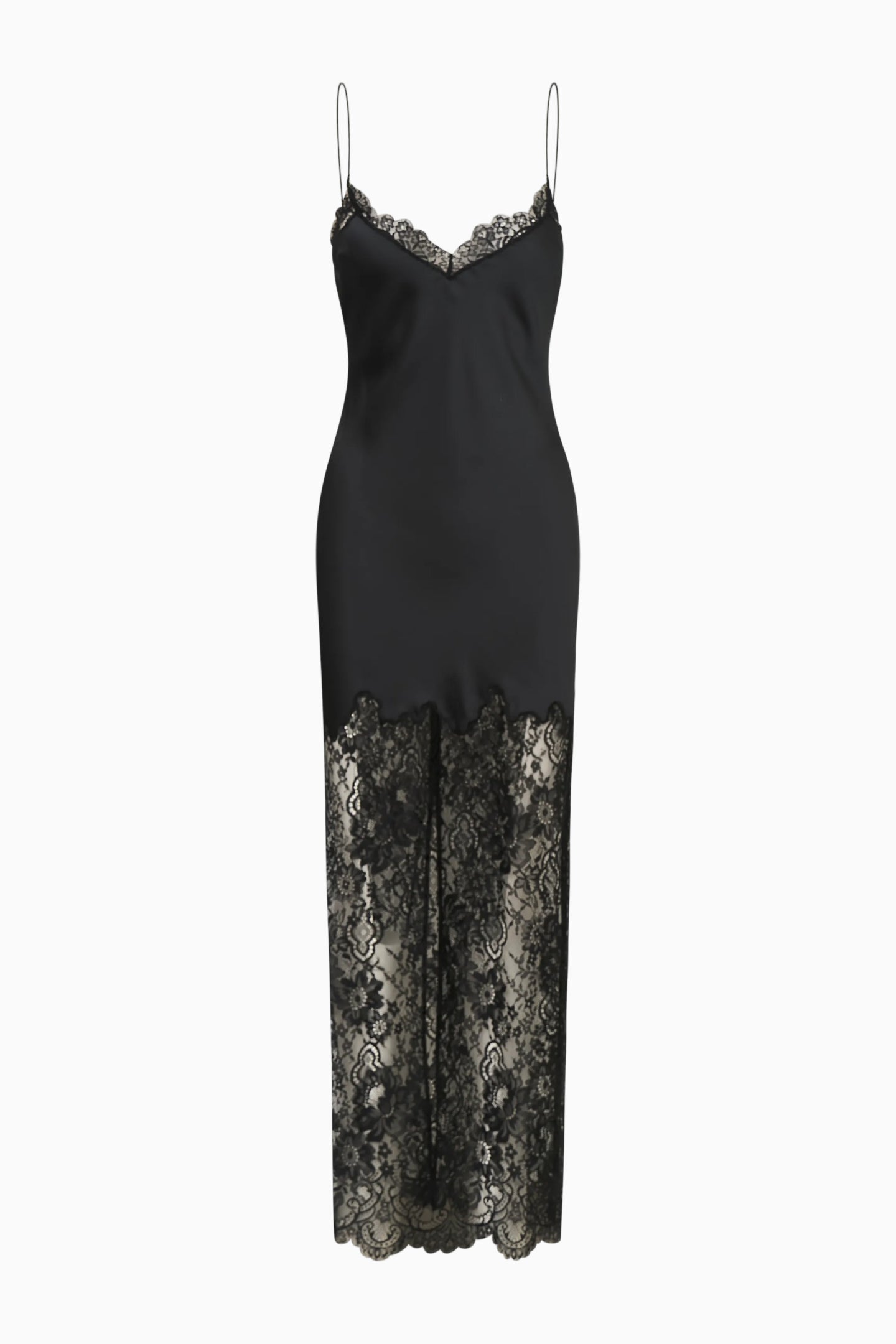 Circe Satin Lace Maxi Dress