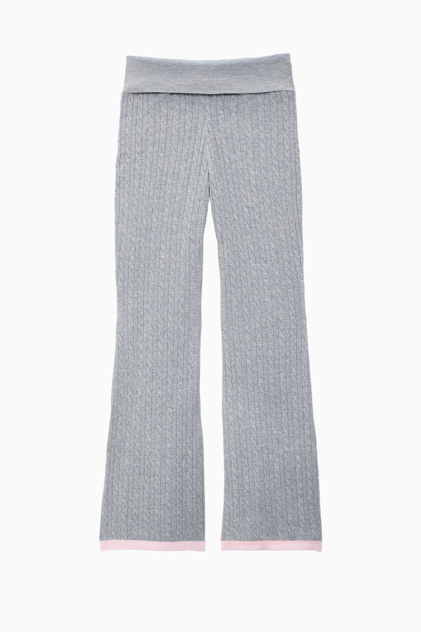 PINK x LoveShackFancy Foldover Flare Knit Pant