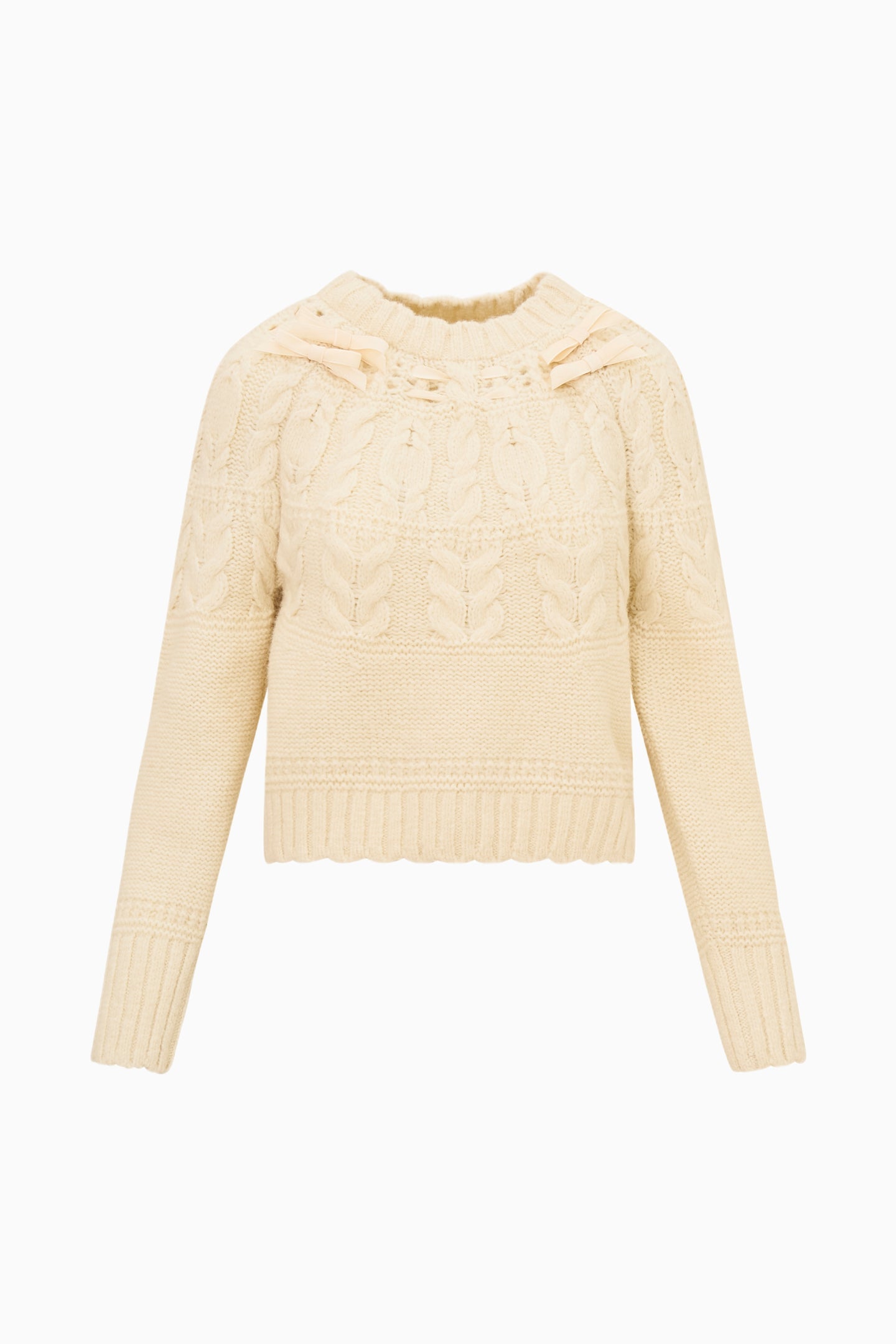 Sloanna Knit Cotton Ribbon Pullover